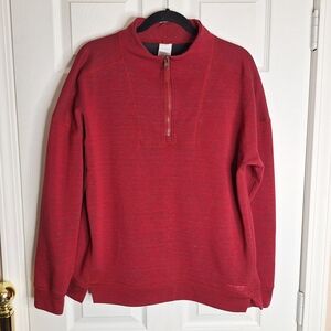 Cinch Women's Red Zip-Up Sweater Pullover Size Large